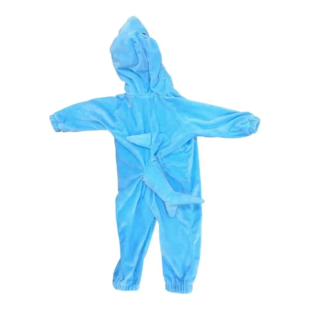 Baby Shark Halloween Costume Toddler Size 18-24 Months Plush Jumpsuit Blue